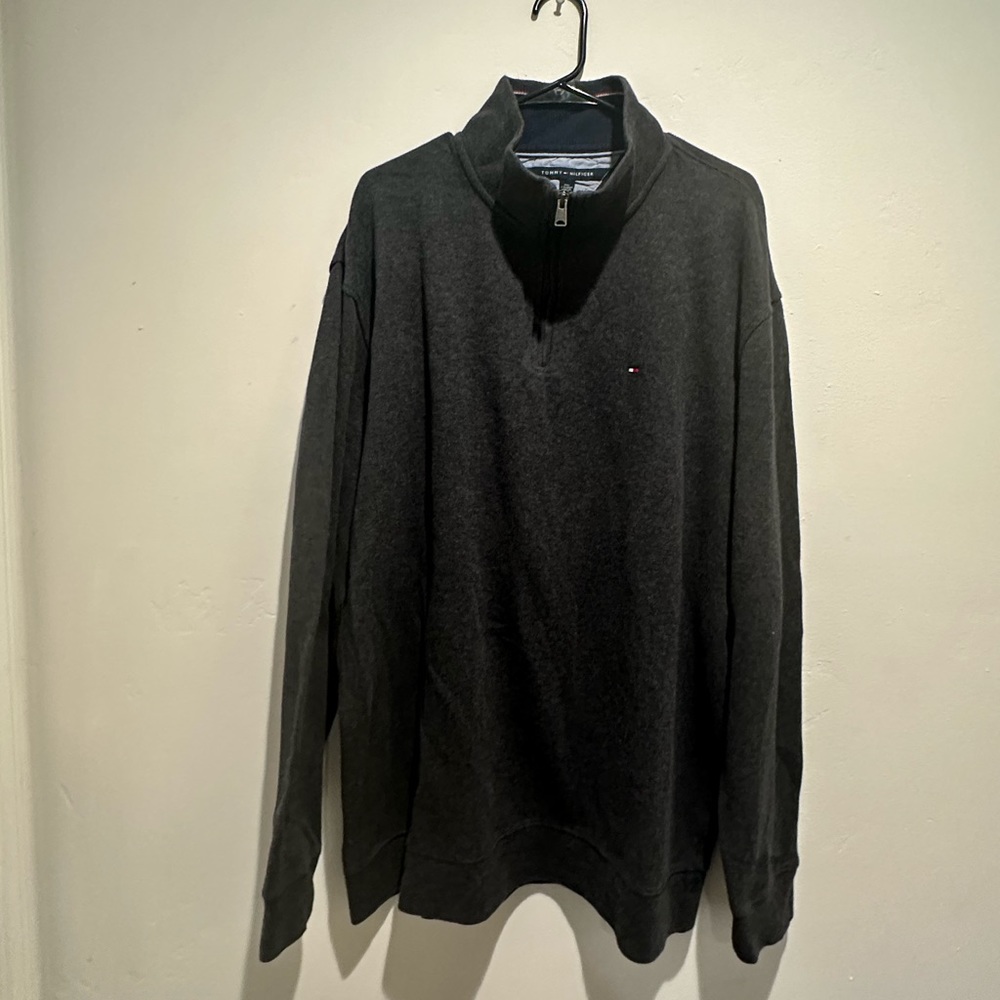 Tommy Hillfiger Quarter Zip Sweater XXL Grey